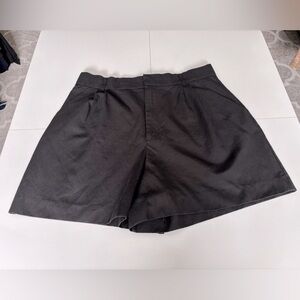 Zara Black Pleated Shorts Size Xl